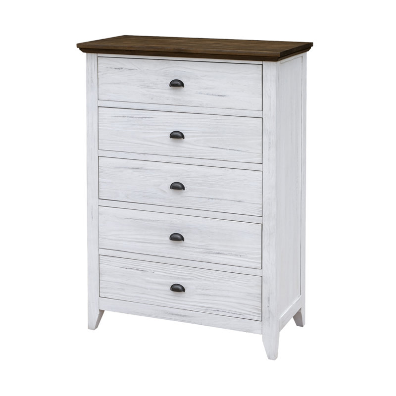 Milne 39'' W 5 - Drawer Dresser, White