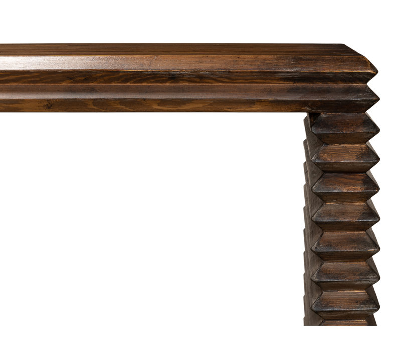 Stacked 63'' W Solid Wood Console Table