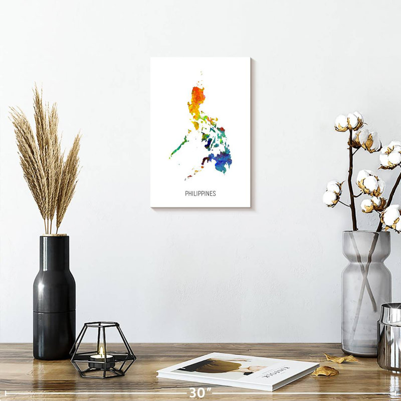 Carte d'aquarelle à Aliaz, Philippines I, H 12 po x l 8 po