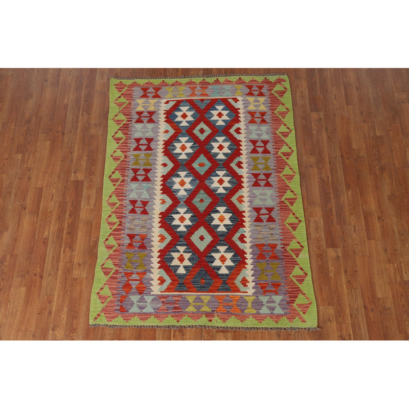 Reversible Wool Kilim Oriental Rug 4x6