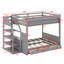 Convertible Bunk Bed With Storage Staircase,Bedside Table,And 3 Drawers-1120389052