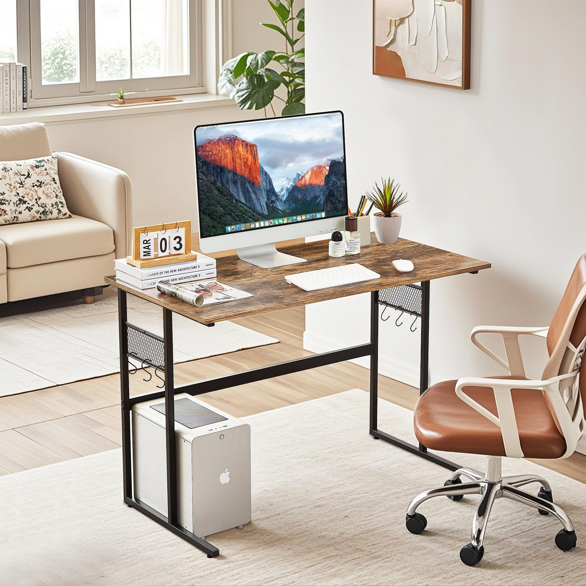 17 Stories 44 Inch Stable Computer Desk With Adjustable Legs For Home ...