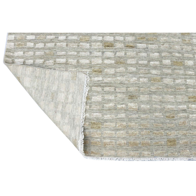 Tapis chameau noué à la main de haute qualité, Rectangle de 5 pi x 8 pi