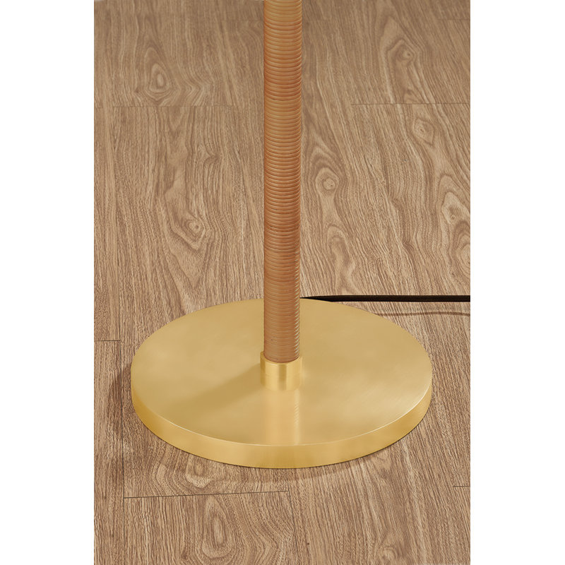 Ruthin Floor Lamp in Aged Brass