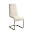 2 chaises d'appoint modernes rembourrées blanches, pieds en métal, utilisation de 2 chaises contemporaines avec pieds pour la salle à manger