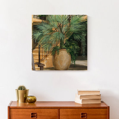 Plante en pot sur toile