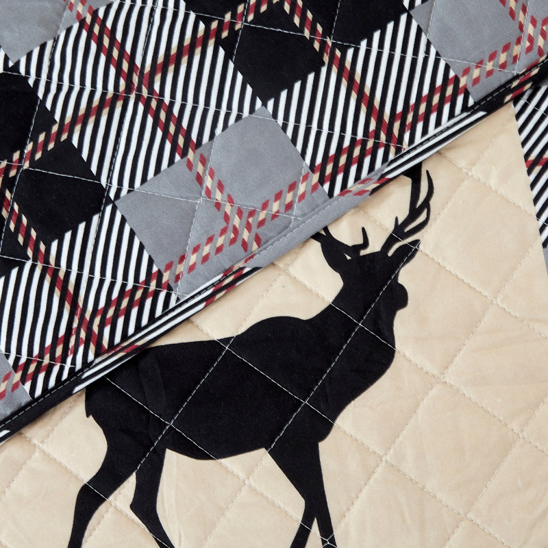 Everest Log Cabin Quilt, Twin Quilt + 1 Standard Sham