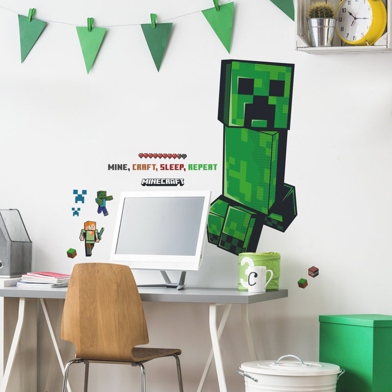 Décalcomanie murale minecraft