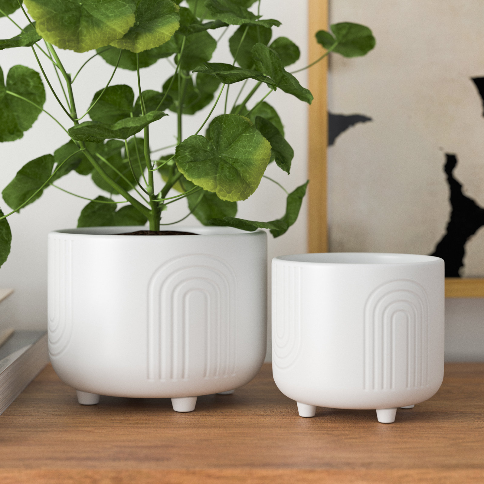 Martha 5" Ceramic Pot Planter, White