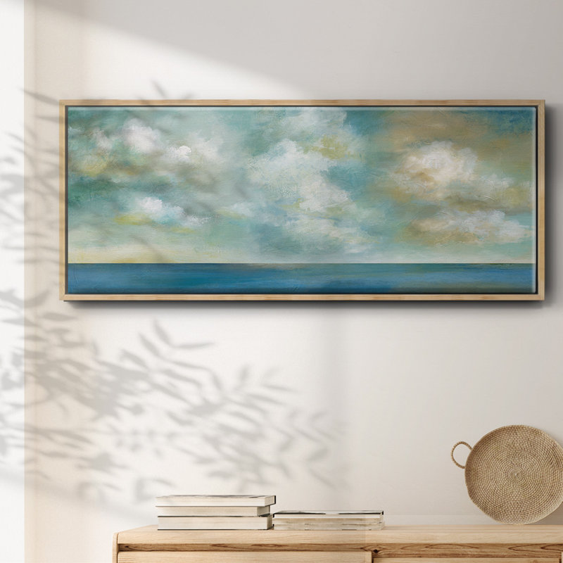 Cloudscape Vista II- Framed Canvas, 12" H x 30" W