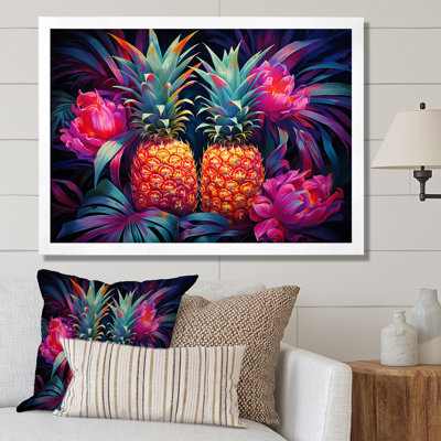 Nectar néon ananas sur toile