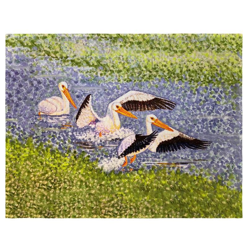 Ensemble de 4 napperons White Pelican Wings
