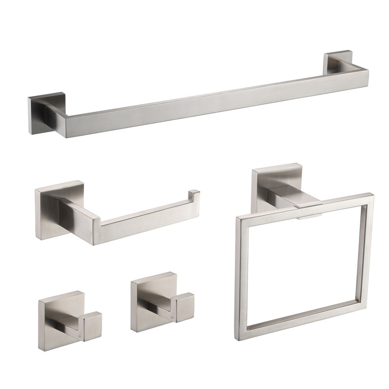 5 - Piece Bathroom Hardware Set, Brushed Nickel