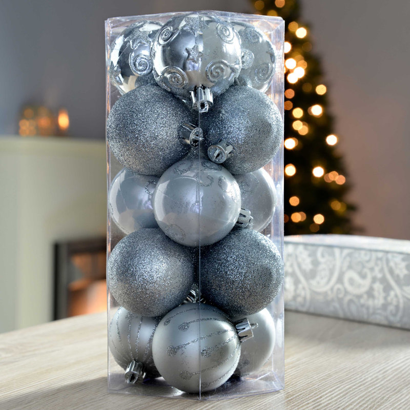 25cm Bauble, Silver