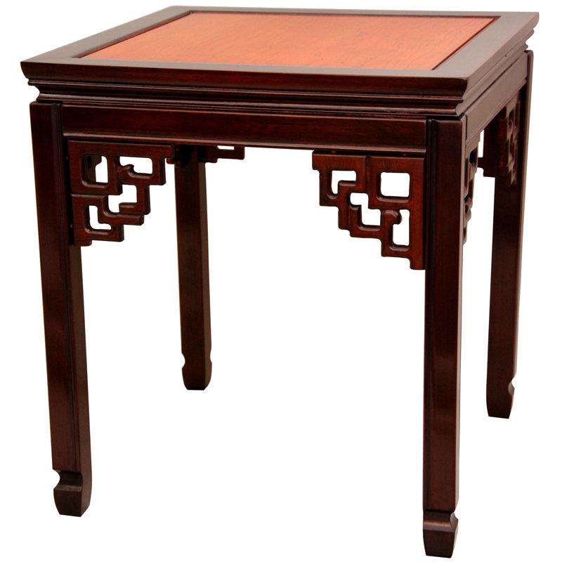 Lapathos Solid Wood End Table, Honey and Cherry