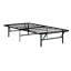 Structure de lit pliable en acier noir, taille simple, sans outil