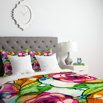 Cayenablanca Polyester Floral Duvet Cover