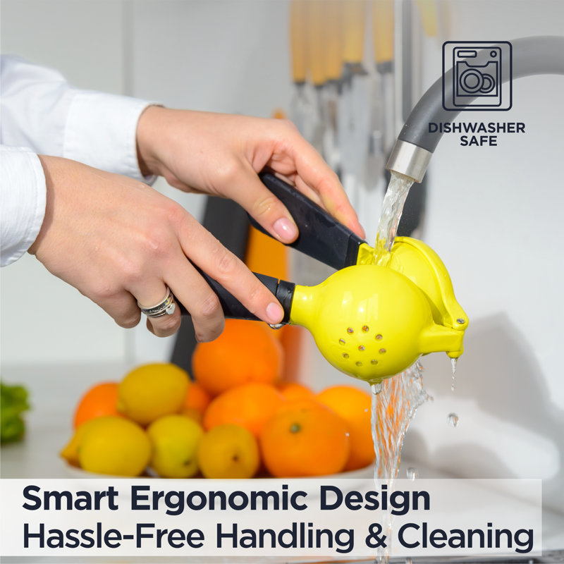 Deiss Pro Heavy-duty Metal Lemon Squeezer - Max Juice Extraction Manual Juicer
