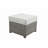 Fabric & All-Weather Wicker Patio Sofa & Ottoman With 2 Toss Pillows