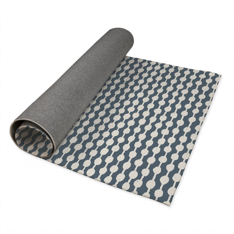 Dot Tied Kids Play Mat, Blue, Rectangle 24" x 36"