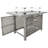 43" Propane Gas Fire Pit Table, 60000 BTU, Rectangular,Open Weave Wicker,with Glass Wind Guard-1736971985