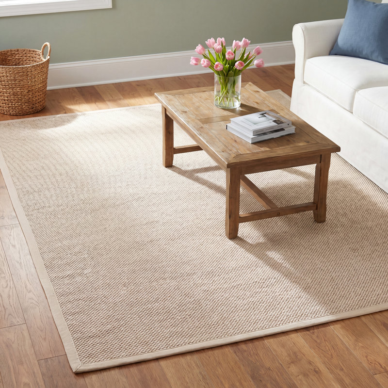 Torbin Jute/Sisal Marble/Beige Area Rug, Rectangle 8' x 10'