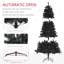 Arbre de Noël artificiel, arbre de Noël non éclairé avec 1346 branches, ouverture automatique, base en acier, décoration des Fêtes pour le bureau personnel-103718631
