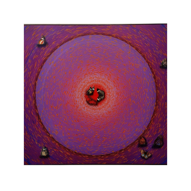 Happy Vibration Acrylic Painting by Ghanshyam Gupta – Large 60" x 60" Abstract Spiritual Wall Art on Canvas for Modern Home Decor