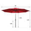 Parasol 9 pi avec lumières DEL-2122560510