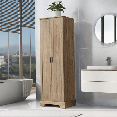 Armoire de rangement polyvalente avec deux portes pour la salle de bain et le bureau, tablettes réglables pour des solutions de rangement flexibles