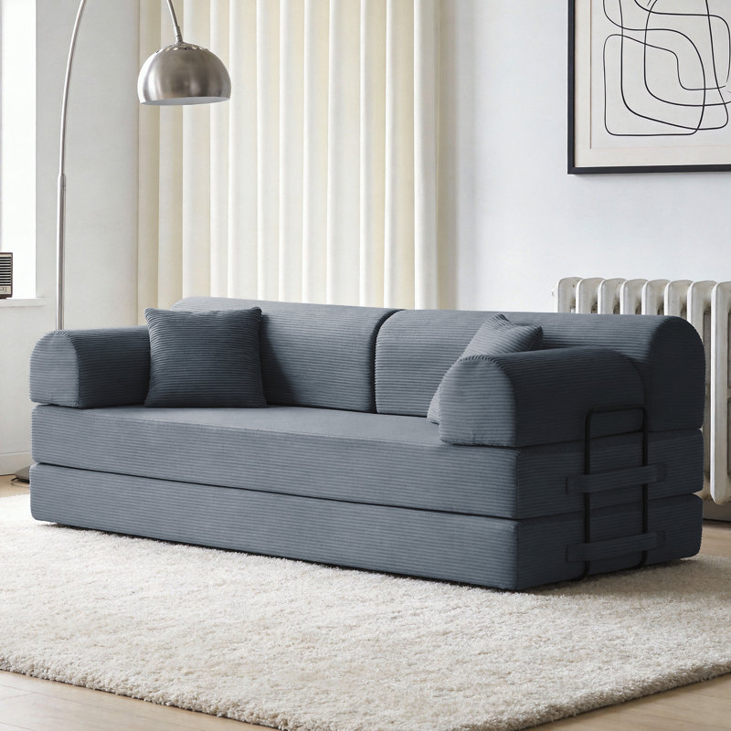 Canapé-lit convertible pour salon, chambre à coucher, Dark Gray Fabric