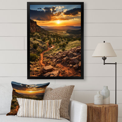Sunset In New Mexico Landscape III - New Mexico Canvas Prints