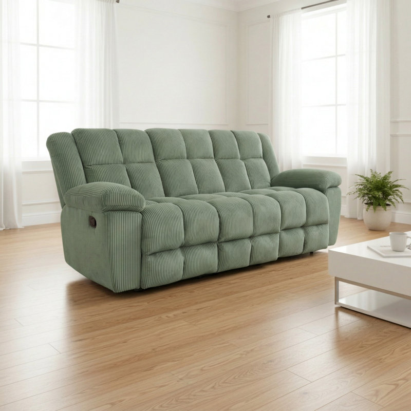 Canapé inclinable en tissu Green Stripe