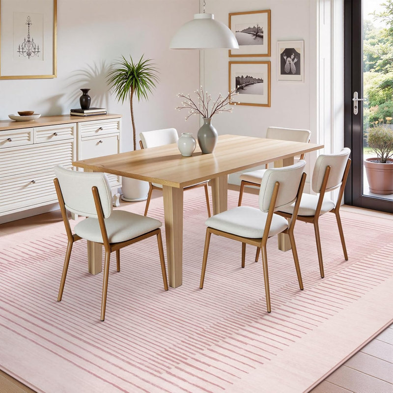 Tapis rayé berbère antidérapant pour salon Celeta, Rectangle 9 pi x 12 pi
