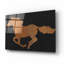 Art mural en verre épique «Equine 1 Industrial» par James Wiens, 16 po x 12 po