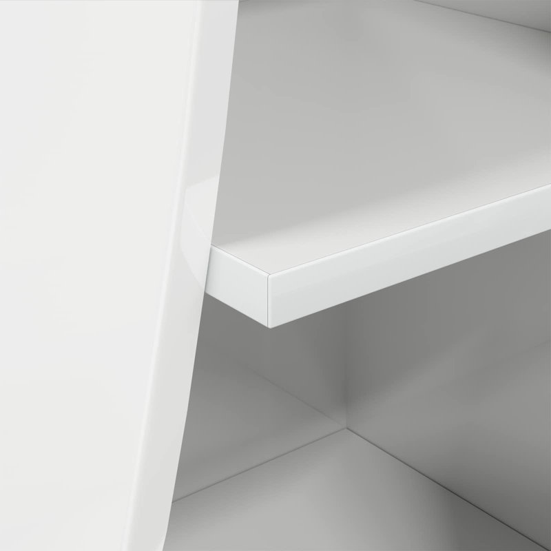 Engineered Wood Standard Accent Cabinet, High Gloss White