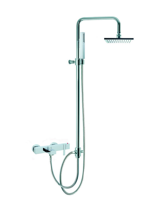 Brick Chic Shower Faucet, Brushed Nickel