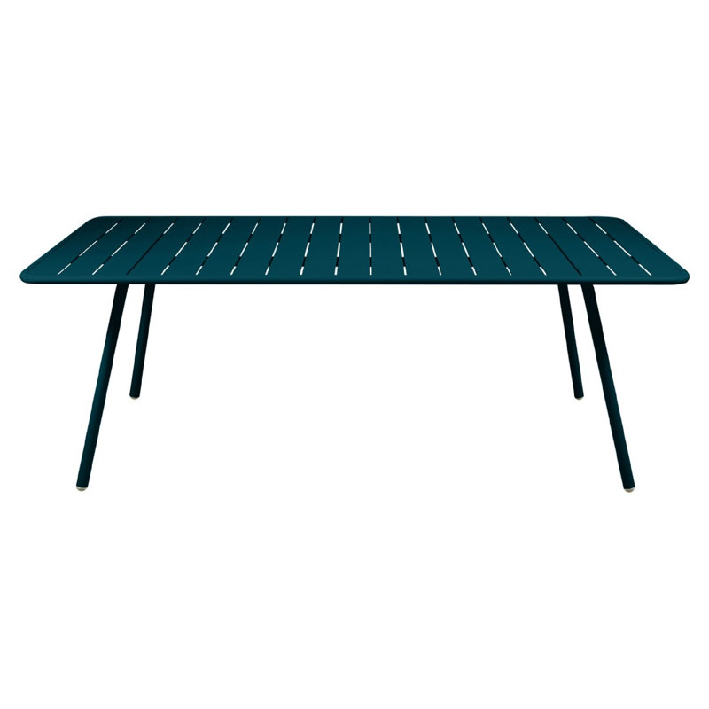 Luxembourg Outdoor Dining Table, 40" W x 81.5" L x 29" H, Acapulco Blue