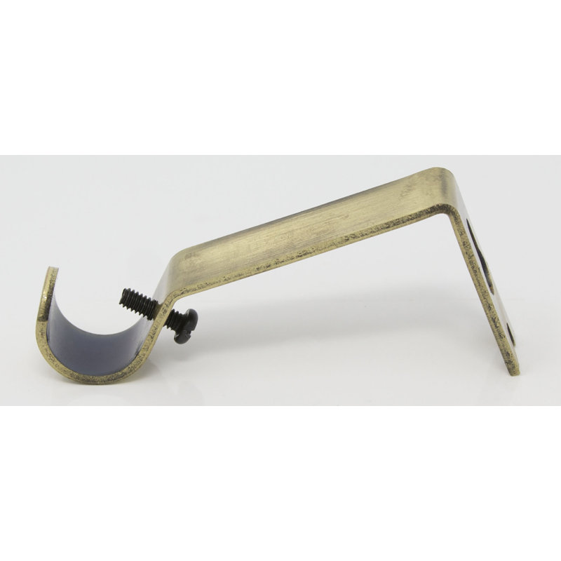 Support de rideau non réglable Peterkin, Laiton antique, H 3 po x l 1 po x P 1 po