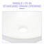 Lavabo de salle de bain vasque rond en céramique 16 po x 16 po