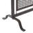 Metal Suspended Grid Single Panel Geometric Fireplace Screen with Bolted Detailing-1260668398