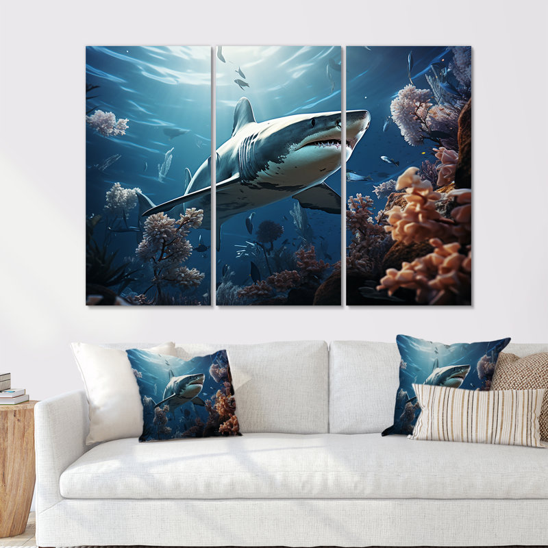 Ensemble de salon Coral Sharks Ballet I - Coastal Coral Under Water, H 28 po x l 36 po