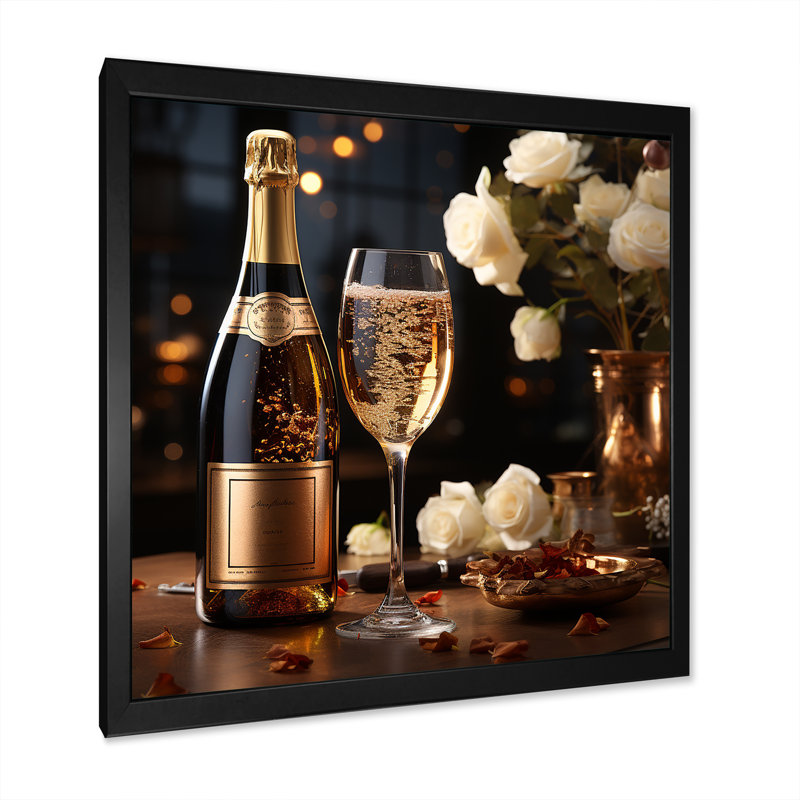 Classic Elegance III sur toile, Cadre simple noir, H 24 po x l 24 po x P 1 po