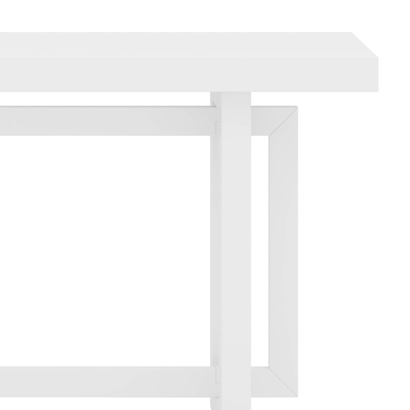 Console de 59,1 pouces avec placage de pin, table d'entrée de conception triple rectangulaire, pieds en bois massif, table de canapé polyvalente