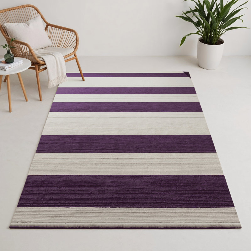 Tapis intérieur / extérieur gris HorizontalStripes, Rectangulaire 3 pi x 5 pi