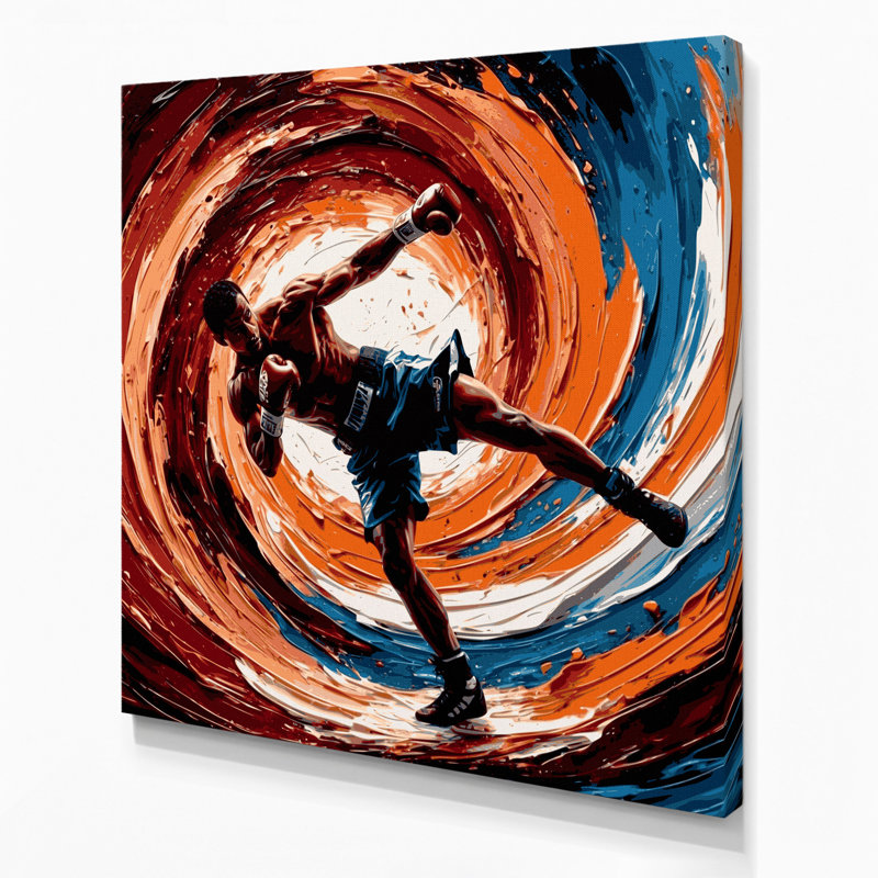 Art mural sur toile Sports Kickboxing, H 16 po x l 16 po
