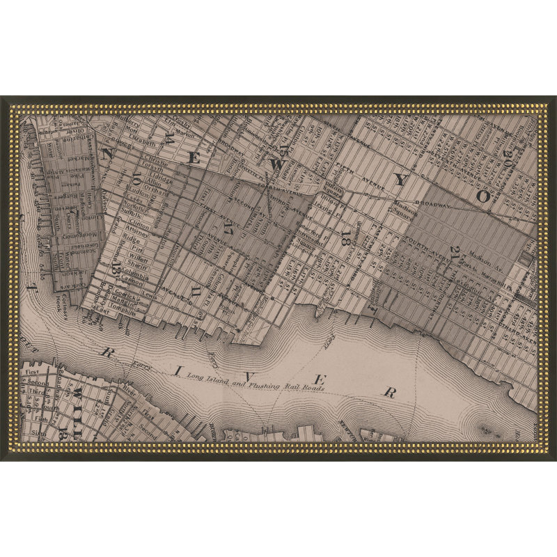 New York, grille rétro carte E