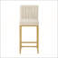 Tabouret à hauteur de comptoir moderne avec dossier complet et pieds robustes en fer pour une utilisation intérieure et extérieure (ensemble de 2)-131109074