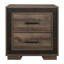 Table de chevet rustique en simili bois bicolore 1pc