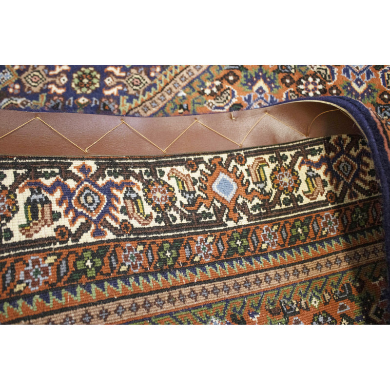One-of-a-Kind Rectangle 3'8" X 5'6" 1980s Wool Area Rug in Orange/Beige/Blue